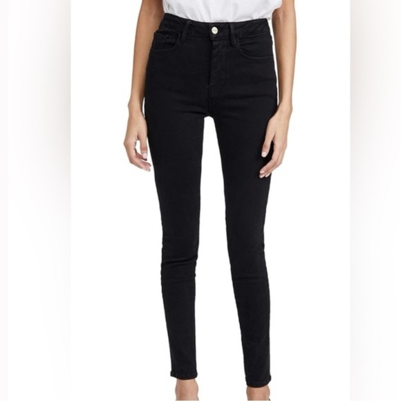 Frame Womens Black Le Skinny Mid Rise Jeans Size 25 - Picture 1 of 8